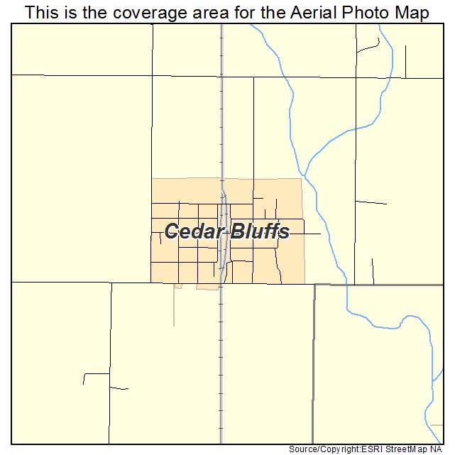 Cedar Bluffs, NE location map 