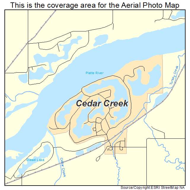 Cedar Creek, NE location map 