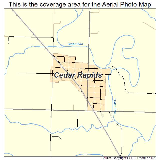 Cedar Rapids, NE location map 
