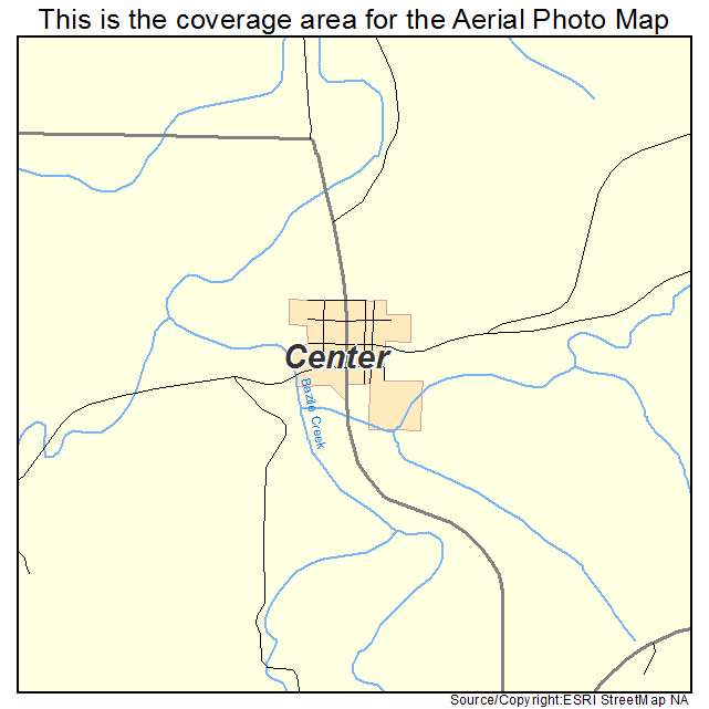 Center, NE location map 