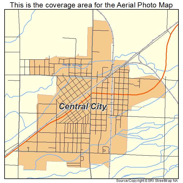Central City, NE location map 