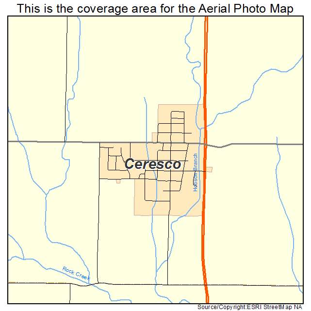 Ceresco, NE location map 