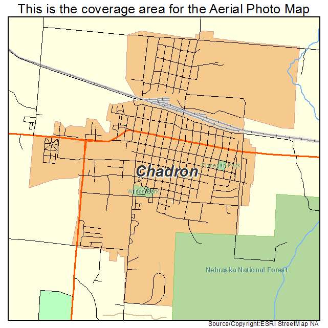 Chadron, NE location map 