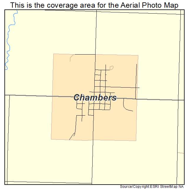 Chambers, NE location map 
