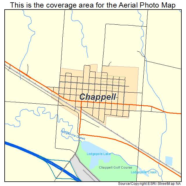 Chappell, NE location map 