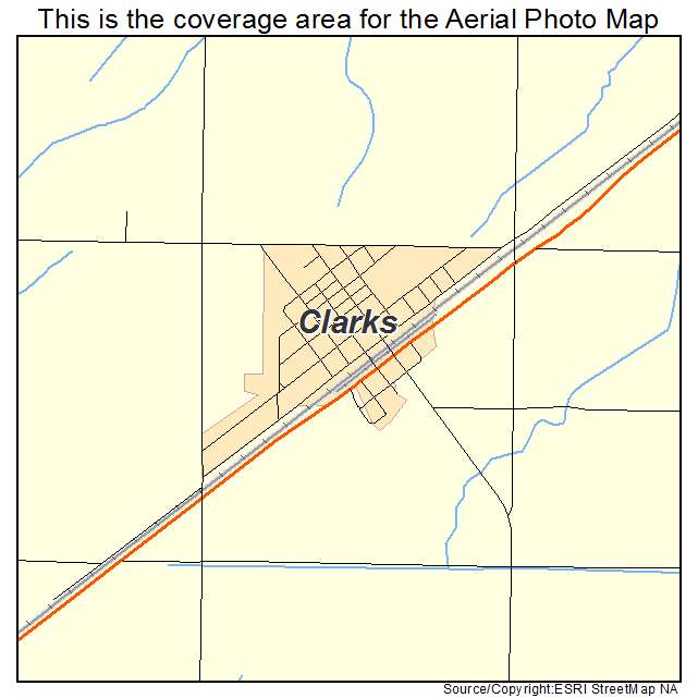 Clarks, NE location map 