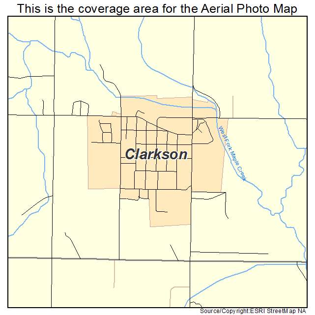 Clarkson, NE location map 