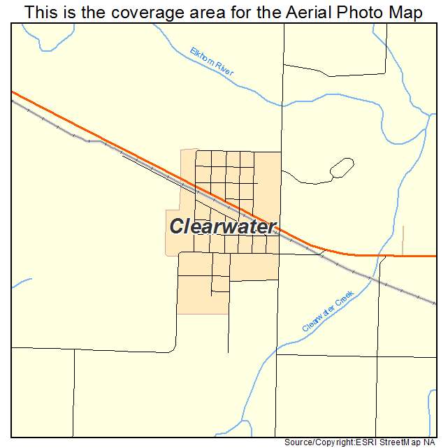 Clearwater, NE location map 