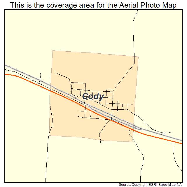 Cody, NE location map 