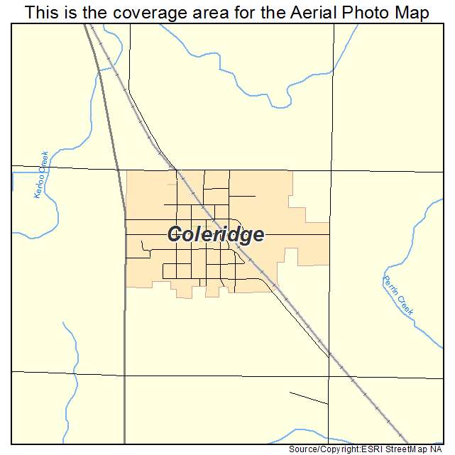 Coleridge, NE location map 