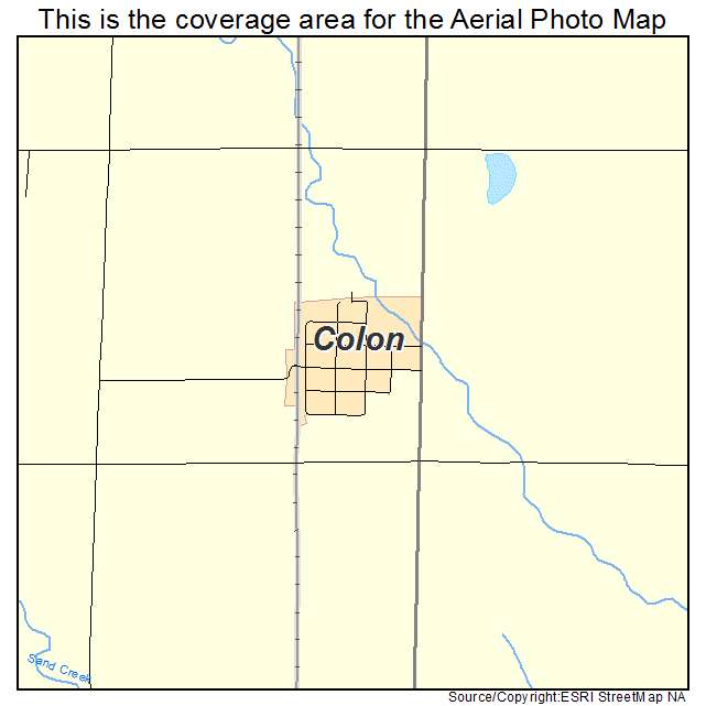 Colon, NE location map 
