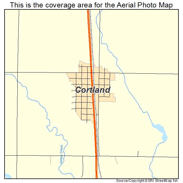Cortland, NE location map 