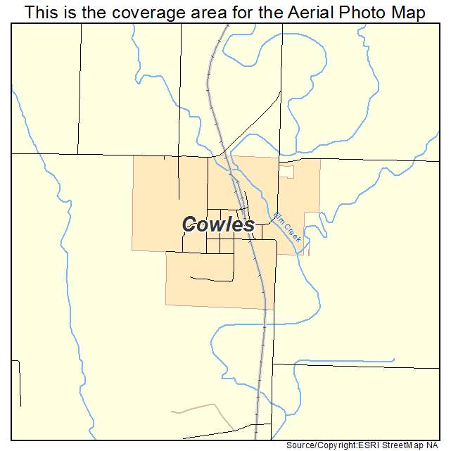 Cowles, NE location map 