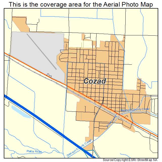 Cozad, NE location map 
