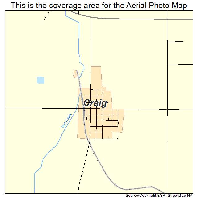 Craig, NE location map 