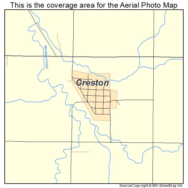 Creston, NE location map 