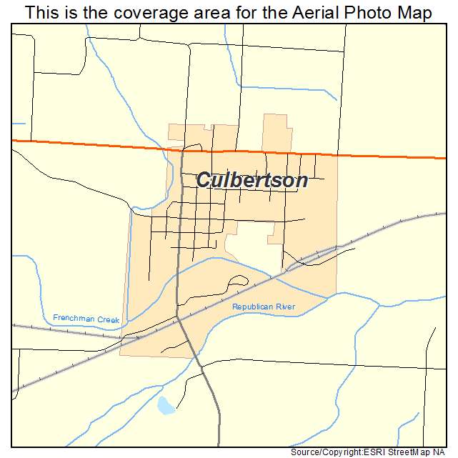 Culbertson, NE location map 
