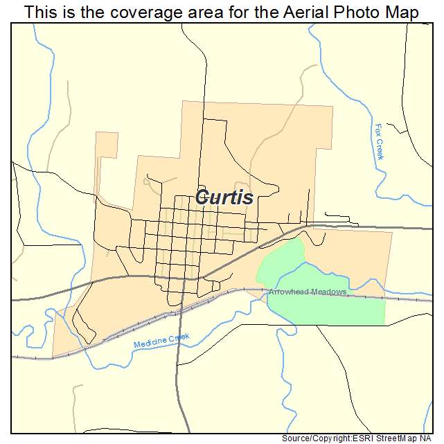 Curtis, NE location map 