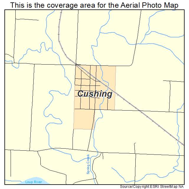 Cushing, NE location map 