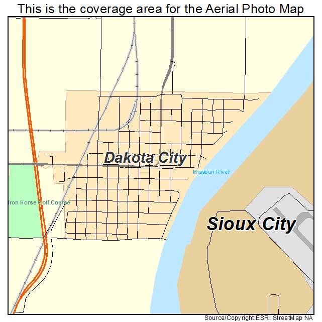 Dakota City, NE location map 