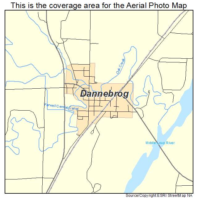 Dannebrog, NE location map 