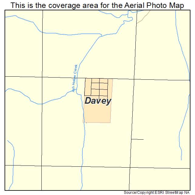 Davey, NE location map 