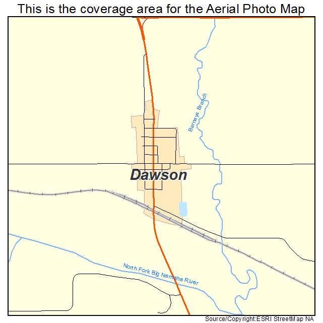 Dawson, NE location map 