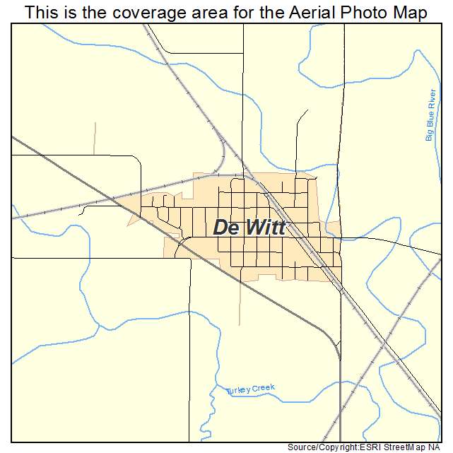 De Witt, NE location map 