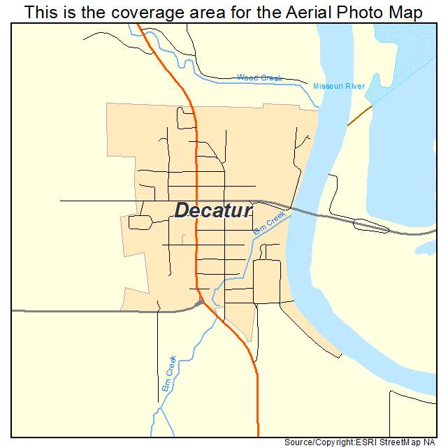 Decatur, NE location map 
