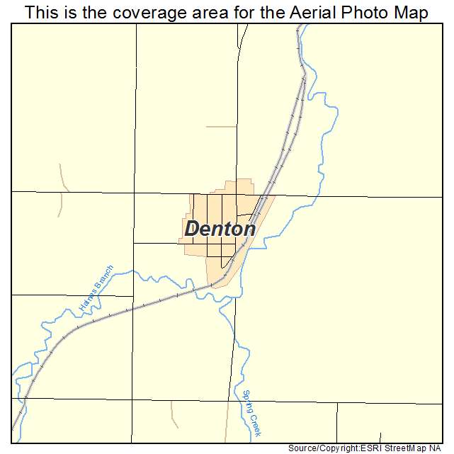 Denton, NE location map 