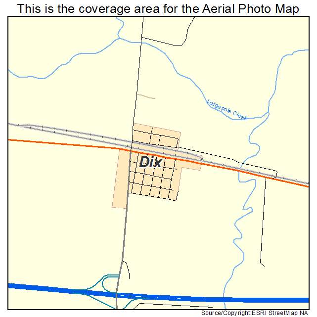 Dix, NE location map 