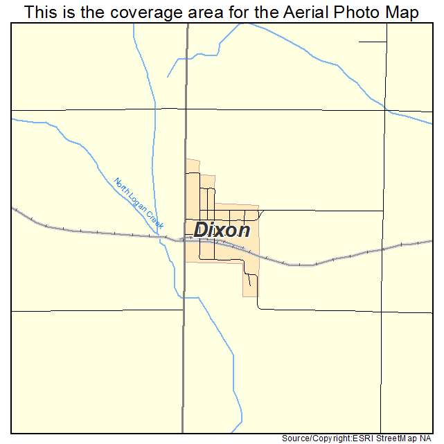 Dixon, NE location map 