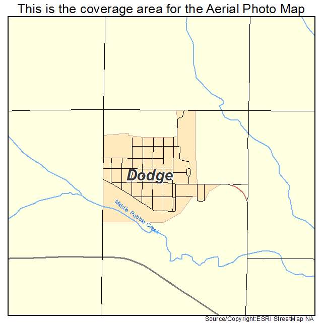 Dodge, NE location map 