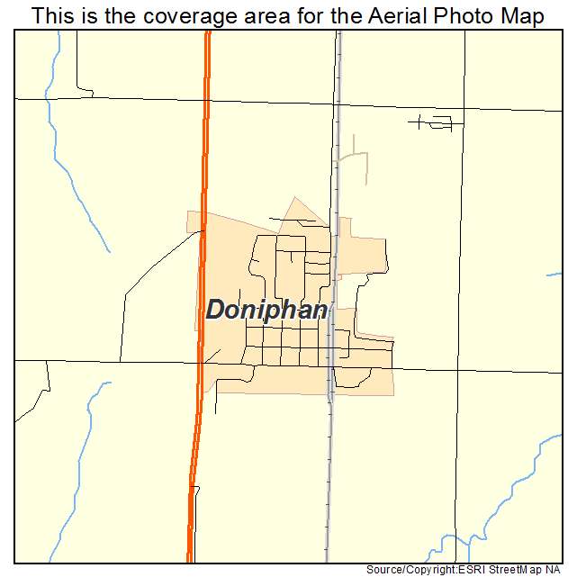 Doniphan, NE location map 