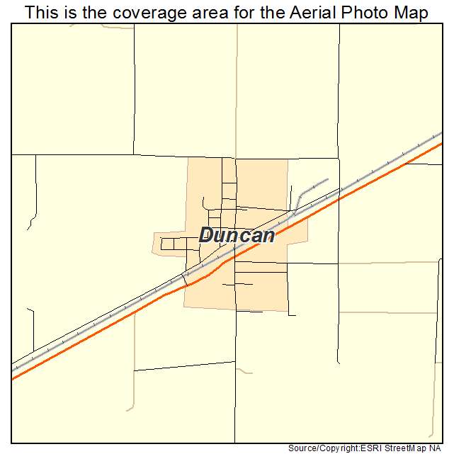 Duncan, NE location map 