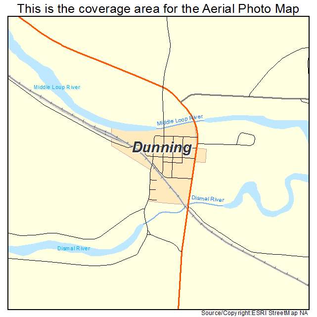 Dunning, NE location map 