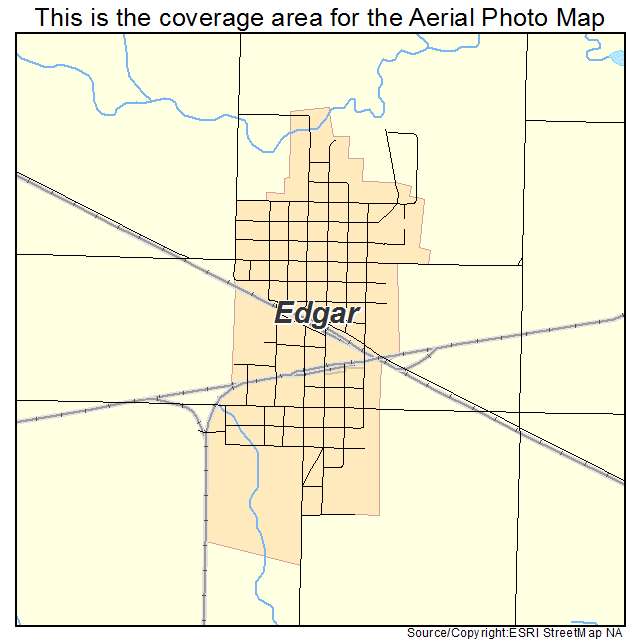 Edgar, NE location map 