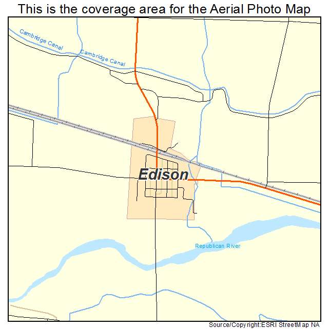 Edison, NE location map 