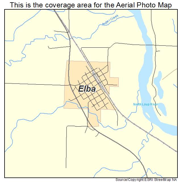 Elba, NE location map 