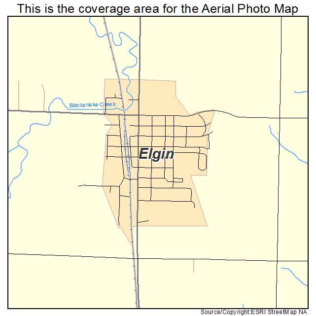 Elgin, NE location map 