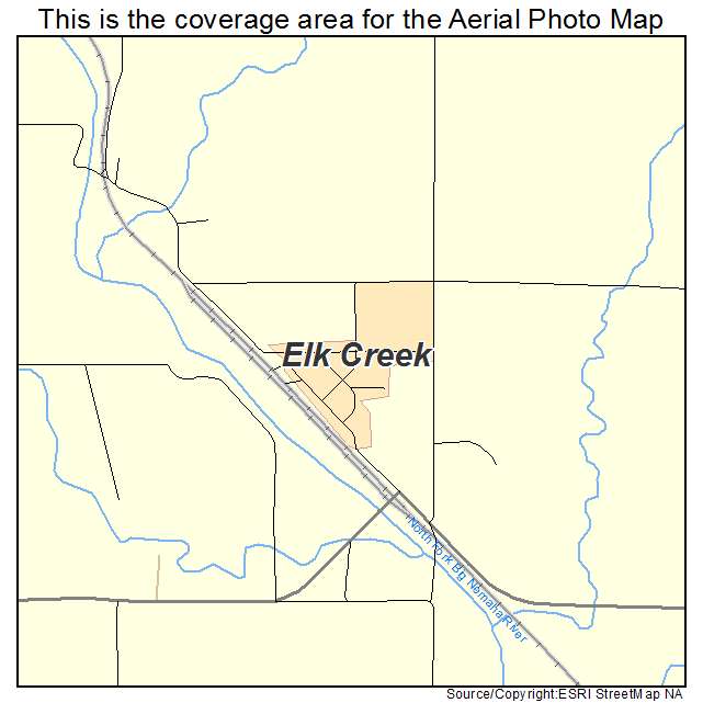 Elk Creek, NE location map 