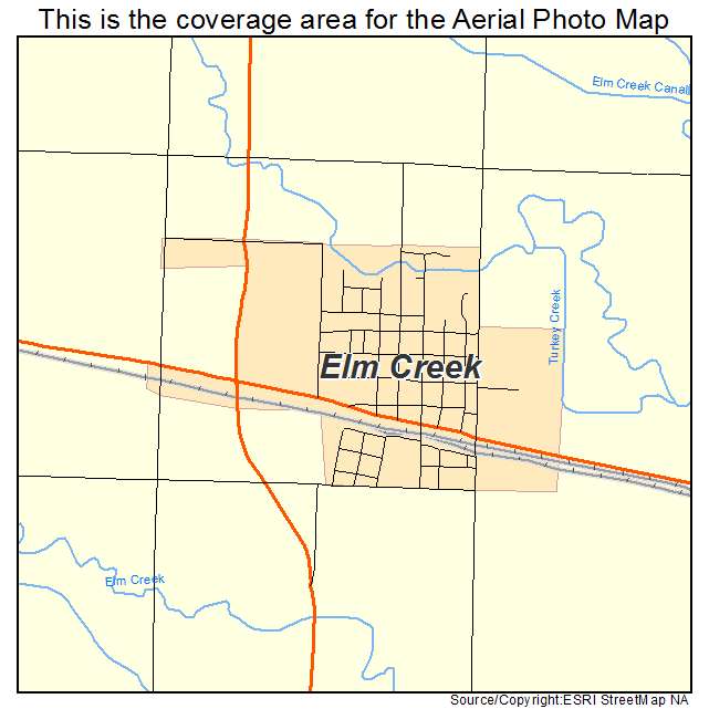 Elm Creek, NE location map 
