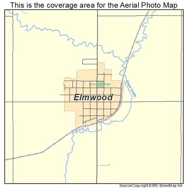 Elmwood, NE location map 