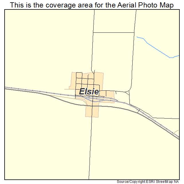 Elsie, NE location map 