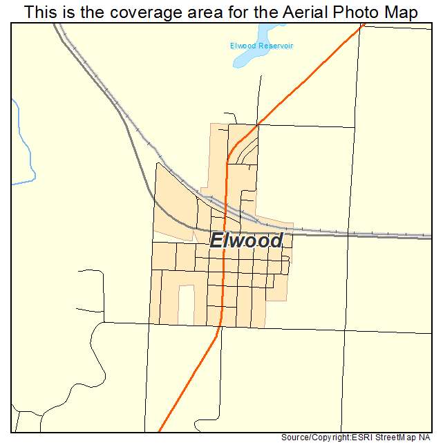 Elwood, NE location map 