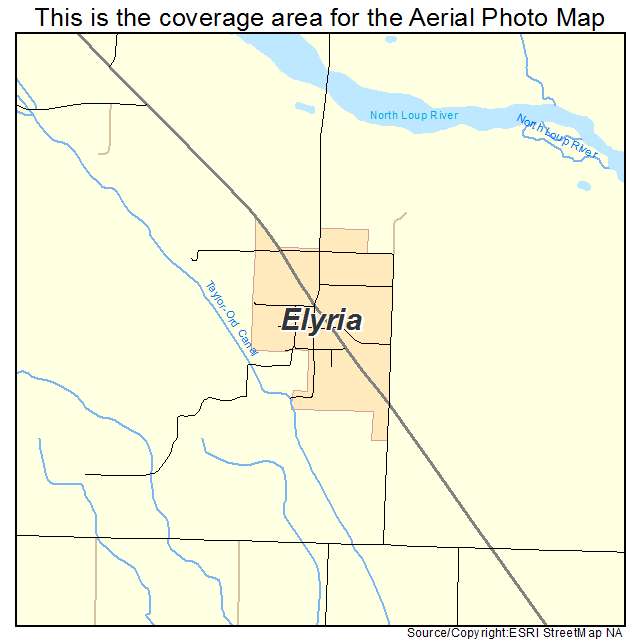 Elyria, NE location map 