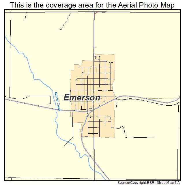 Emerson, NE location map 
