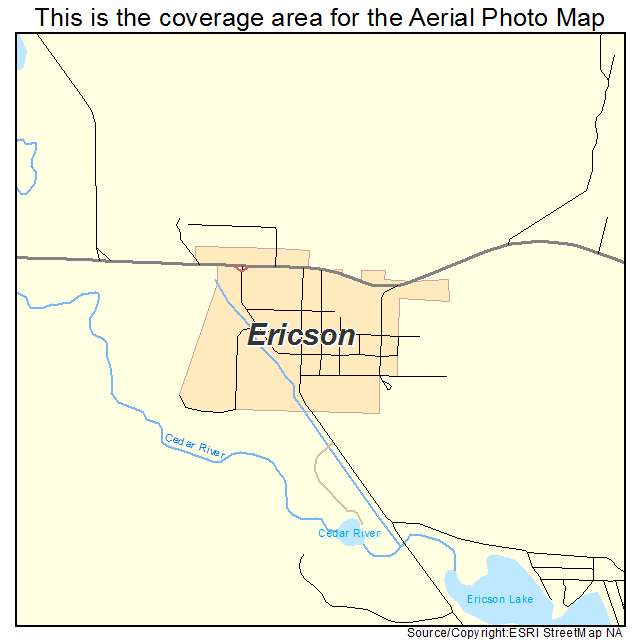 Ericson, NE location map 