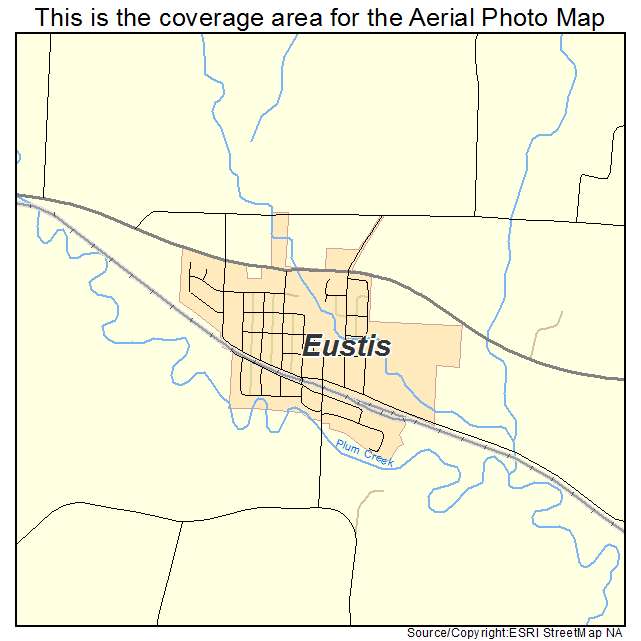 Eustis, NE location map 