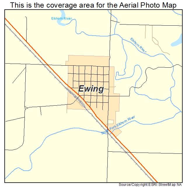 Ewing, NE location map 
